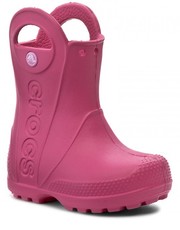 Kalosze dziecięce Kalosze  - Handle It Rain Boot Kids 12803 Candy Pink - eobuwie.pl Crocs