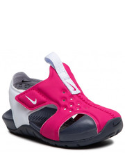Sandały dziecięce Sandały  - Sunary Protect 2 (TD) 943827 604 Fireberry/Football Grey - eobuwie.pl Nike