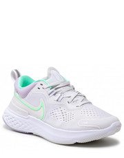 Buty sportowe Buty  - React Miler 2 CW7136 002 Platinum Tint/Green Glow/White - eobuwie.pl Nike