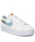 Półbuty Nike Buty  - Blazer Low Platform Se DJ6376 100 White/Boarder Blue/Pink Oxford