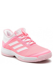 Półbuty dziecięce Buty  - adizero Club K GX1855 Pink/White/Pink - eobuwie.pl Adidas