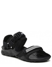Sandały męskie Sandały  - Cyprex Ultra Sandal Dlx GY6115 Core Black/Cloud White/Core Black - eobuwie.pl Adidas