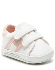 Półbuty dziecięce Sneakersy  - Velcro Shoe T0A4-32111-0724 White/Pink X134 - eobuwie.pl Tommy Hilfiger