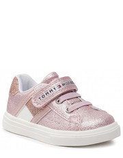 Półbuty dziecięce Sneakersy  - Low Cut Lace-Up/Velcro Sneaker T1A9-32298-1160 M Pink 302 - eobuwie.pl Tommy Hilfiger