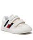 Półbuty dziecięce Tommy Hilfiger Sneakersy  - Low Cut Velcro T1A932299-1436 S White 100