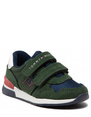 Półbuty dziecięce Sneakersy  - Low Cut Velcro Sneaker T1B9-32490-1450 M Green/Blue X643 - eobuwie.pl Tommy Hilfiger
