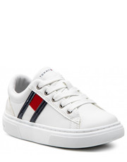 Półbuty dziecięce Sneakersy  - Low Cut Lace-Up Sneaker T3A9-32310-1451 M White 100 - eobuwie.pl Tommy Hilfiger