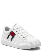 Półbuty dziecięce Sneakersy  - Low Cut Lace-Up Sneaker T3A9-32310-1451 S White 100 - eobuwie.pl Tommy Hilfiger