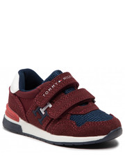 Półbuty dziecięce Sneakersy  - Low Cut Velcro Sneaker T1B9-32490-1450 M Bordeaux/Blue A240 - eobuwie.pl Tommy Hilfiger