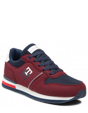 Półbuty dziecięce Sneakersy  - Low Cut Lace-Up Sneaker T3B9-32492-1450 S Bordeaux/Blue A240 - eobuwie.pl Tommy Hilfiger
