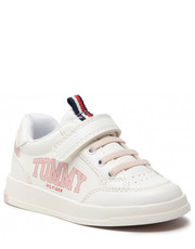 Półbuty dziecięce Sneakersy  - Low Cut Lace-Up T1A4-32140-1384 S White/Pink X134 - eobuwie.pl Tommy Hilfiger