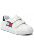 Półbuty dziecięce Tommy Hilfiger Sneakersy  - Lov Cut Velcro Sneaker T1B4-32215-1351 S White/Blue X336