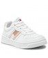 Półbuty dziecięce Tommy Hilfiger Sneakersy  - Lo Cut Lace-Up T3A4-32143-1351 White/Pink X134