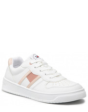 Półbuty dziecięce Sneakersy  - Low Cut Lace-Up Sneaker T3A4-32143-135 S White/Pink X134 - eobuwie.pl Tommy Hilfiger
