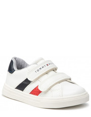Półbuty dziecięce Sneakersy  - Low Cut Velcro Sneaker T1B4-32211-1376 S White/Blue X336 - eobuwie.pl Tommy Hilfiger