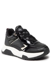 Półbuty dziecięce Sneakersy  - Low Cut Lace Up T3A9-32358-1434 S Black/Platinum X208 - eobuwie.pl Tommy Hilfiger