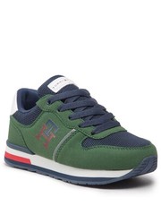 Półbuty dziecięce Sneakersy  - Low Cut Lace-Up Sneaker T3B9-32492-1450 M Green/Blue X643 - eobuwie.pl Tommy Hilfiger