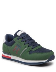 Półbuty dziecięce Sneakersy  - Low Cut Lace-Up Sneaker T3B9-32492-1450 S Green/Blue X643 - eobuwie.pl Tommy Hilfiger