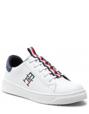 Sneakersy dziecięce Sneakersy  - Low Cut Lace-Up Sneaker T3B9-32466-1355 S White/Blue X336 - eobuwie.pl Tommy Hilfiger