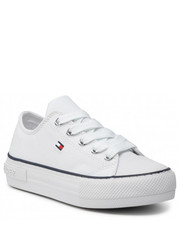 Trampki dziecięce Trampki  - Low Cut Lace-Up Sneaker T3A4-32118-0890100 M White 100 - eobuwie.pl Tommy Hilfiger