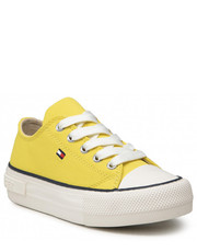 Trampki dziecięce Trampki  - Low Cut Lace-Up Sneaker T3A4-32118-0890 M Yellow 200 - eobuwie.pl Tommy Hilfiger