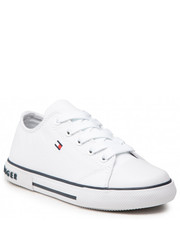 Trampki dziecięce Trampki  - Low Cut Lace-Up Sneaker T3X4-32207-0890 M White 100 - eobuwie.pl Tommy Hilfiger