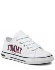 Trampki dziecięce Trampki  - Low Cut Lace-Up Sneaker T3X4-32208-1352 M White 100 - eobuwie.pl Tommy Hilfiger
