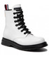 Trapery dziecięce Tommy Hilfiger Trapery  - Lace-Up Bootie T4A5-32411-1453 M White 100