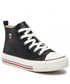 Trzewiki dziecięce Tommy Hilfiger Trampki  - High Top Lace Up Sneaker T3A9-32288-1355 S Black 999