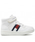 Trzewiki dziecięce Tommy Hilfiger Sneakersy  - Higt Top Lace-Up/Velcro Sneaker T3A9-32330-1438 S White 100