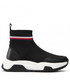 Trzewiki dziecięce Tommy Hilfiger Sneakersy  - Sock Sneaker T3A9-32360-0702 M Black 999