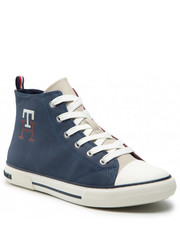 Trzewiki dziecięce Trampki  - High Top Lace-Up Sneaker T3X9-32451-1441 S Blue/Bordeaux X663 - eobuwie.pl Tommy Hilfiger