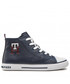 Trzewiki dziecięce Tommy Hilfiger Trampki  - High Top Lace Up Sneaker T3X9-32452-1355 S Blue 800