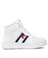 Trzewiki dziecięce Tommy Hilfiger Sneakersy  - High Top Lace-Up Sneaker T3A9-32345-1351 M White 100