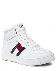 Trzewiki dziecięce Sneakersy  - HighTop Lace-Up Sneaker T3A9-32345-1351 S White 100 - eobuwie.pl Tommy Hilfiger