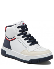 Trzewiki dziecięce Sneakersy  - High Top Lace-Up Sneaker T3B9-32482-1355Y M White/Blue/Red 003 - eobuwie.pl Tommy Hilfiger