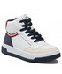 Trzewiki dziecięce Tommy Hilfiger Sneakersy  - High Top Lace-Up Sneaker T3B9-32482-1355Y M White/Blue/Red 003