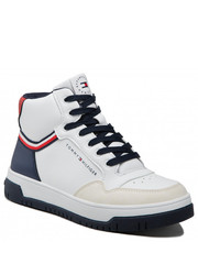 Trzewiki dziecięce Sneakersy  - High Top Lace-Up Sneaker T3B9-32482-1355 S White/Blue/Red Y003 - eobuwie.pl Tommy Hilfiger