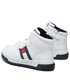 Trzewiki dziecięce Tommy Hilfiger Sneakersy  - High Top Lace-Up Sneaker T3B9-32485-1351 M White 100