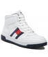 Trzewiki dziecięce Tommy Hilfiger Sneakersy  - High Top Lace-Up Sneaker T3B9-32485-1351 S White 100