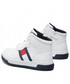 Trzewiki dziecięce Tommy Hilfiger Sneakersy  - High Top Lace-Up Sneaker T3B9-32485-1351 S White 100