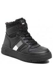 Trzewiki dziecięce Sneakersy  - High Top Lace-Up Sneaker T3B9-32487-1475 M Black 999 - eobuwie.pl Tommy Hilfiger
