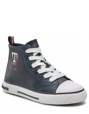 Trzewiki dziecięce Trampki  - High Top Lace Up Sneaker T3X9-32452-1355 M Blue 800 - eobuwie.pl Tommy Hilfiger