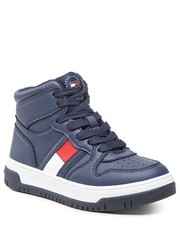 Trzewiki dziecięce Sneakersy  - High Top Lace-Up Sneaker T3B9-32485-1351 M Blue 800 - eobuwie.pl Tommy Hilfiger