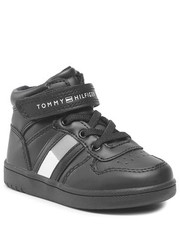 Trzewiki dziecięce Sneakersy  - High Top Lace-Up T3B9-32476-1351 M Black 999 - eobuwie.pl Tommy Hilfiger