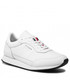 Mokasyny męskie Tommy Hilfiger Sneakersy  - Runner Lo Leather FM0FM04136 White YBR