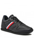 Mokasyny męskie Tommy Hilfiger Sneakersy  - Iconic Runner Leather FM0FM04281 Black BDS