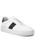 Mokasyny męskie Tommy Hilfiger Sneakersy  - Premium Cupsole Stripe FM0FM04284 White/Black 0K5