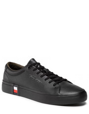 Mokasyny męskie Sneakersy  - Corporate Modern Vulc Leather FM0FM03727 Black BDS - eobuwie.pl Tommy Hilfiger