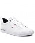 Mokasyny męskie Tommy Hilfiger Sneakersy  - Corporate Vulc Leather FM0FM03997 White YBR